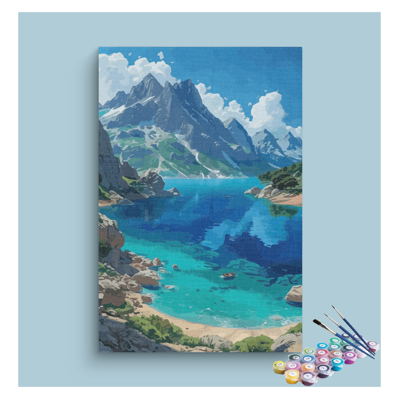 Majestic Mountain Lake Paint by Numbers Kit
