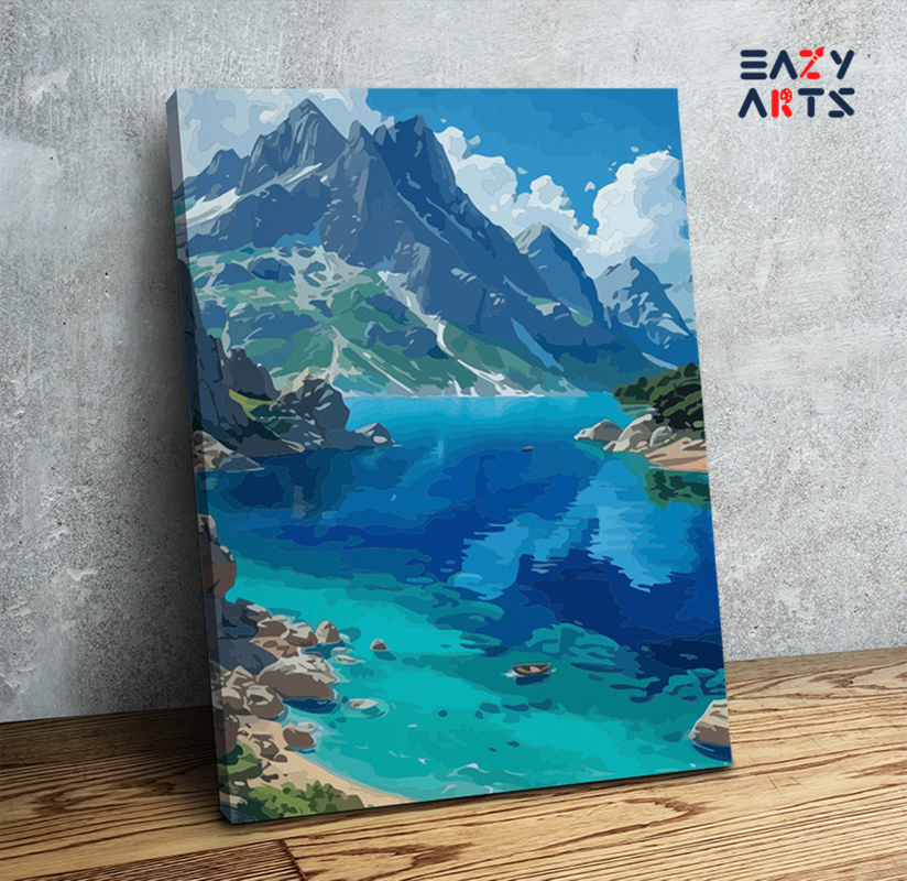 Majestic Mountain Lake Paint by Numbers Kit