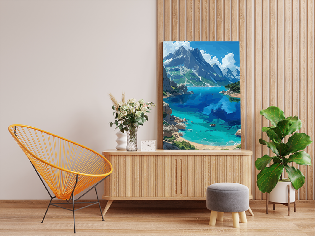 Majestic Mountain Lake Paint by Numbers Kit