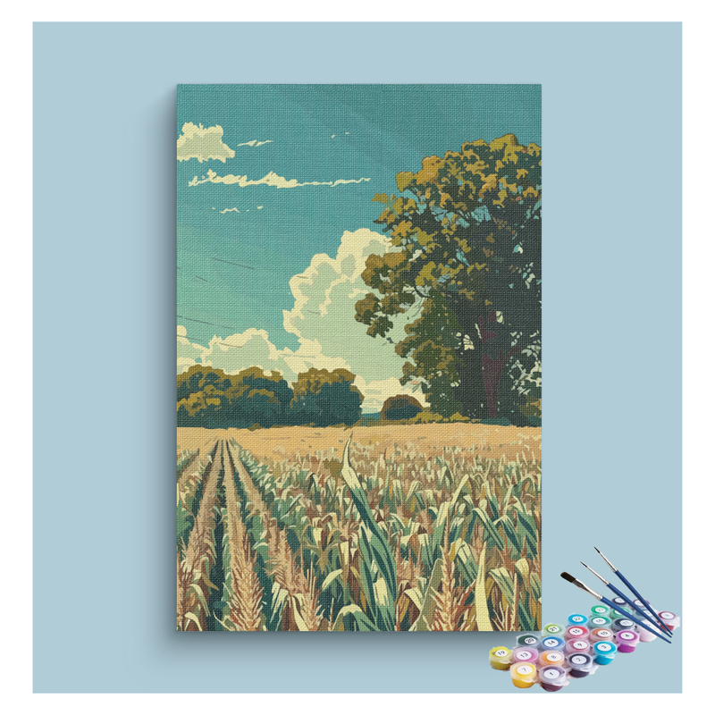 Golden Harvest Fields Paint by Numbers Kit