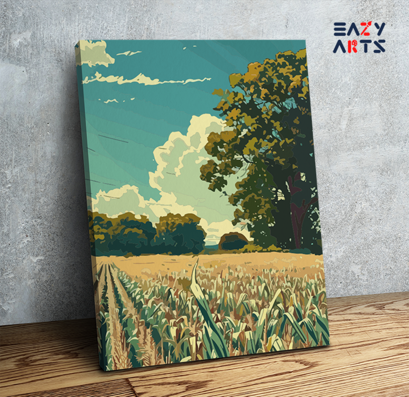 Golden Harvest Fields Paint by Numbers Kit