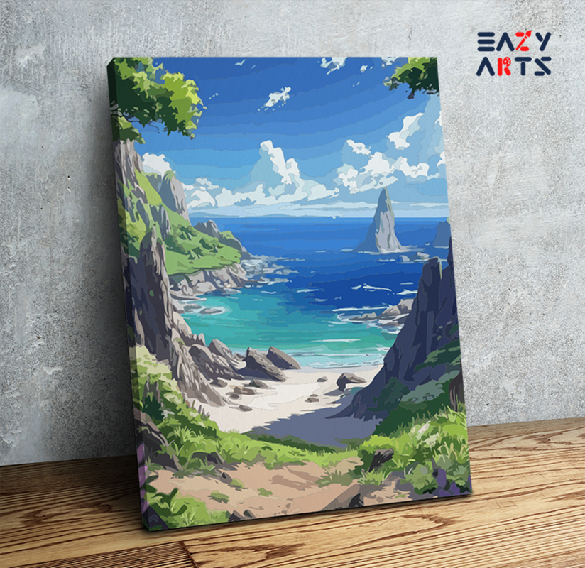 Secluded Coastal Escape Paint by Numbers Kit