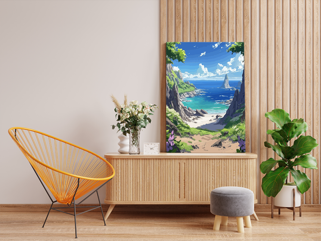 Secluded Coastal Escape Paint by Numbers Kit