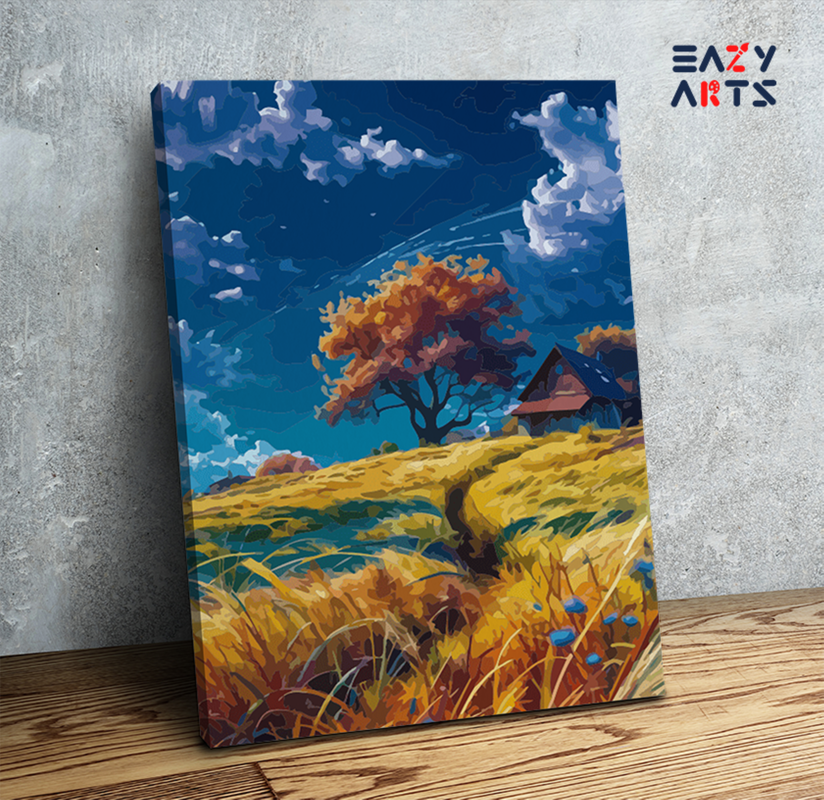 Golden Meadow Serenity Paint by Numbers Kit