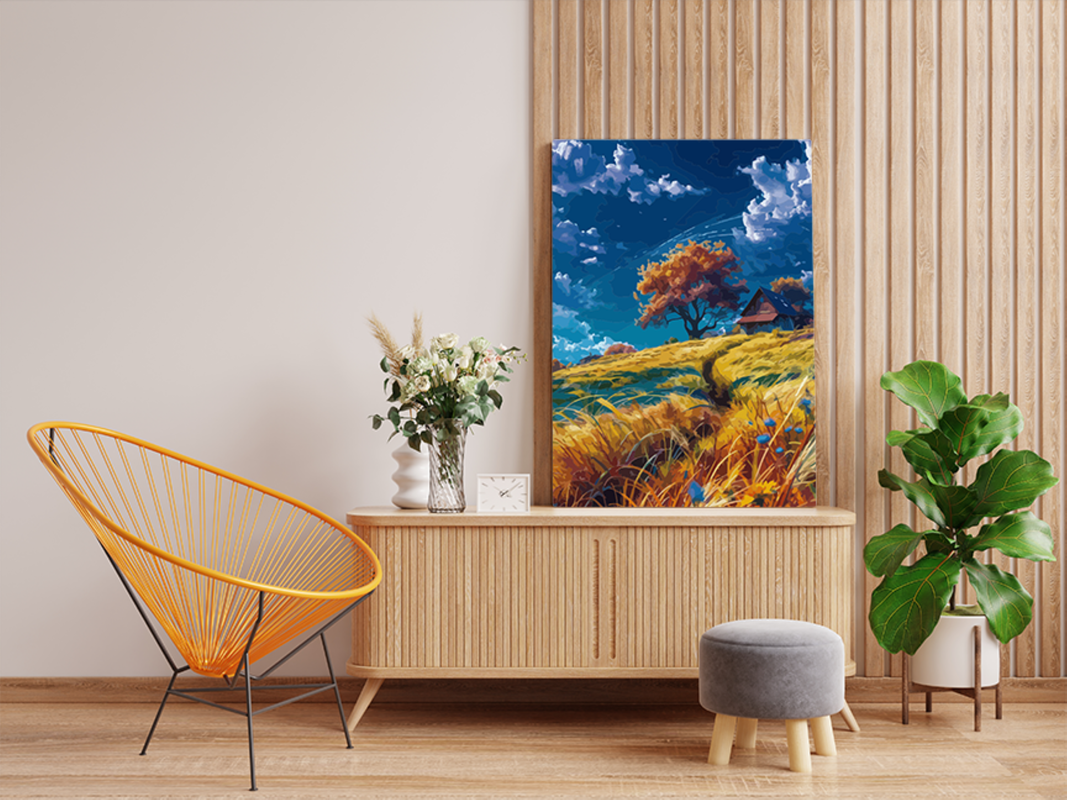 Golden Meadow Serenity Paint by Numbers Kit