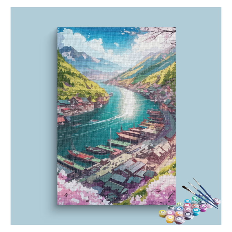 Riverside Haven Paint by Numbers Kit