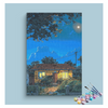 Eazy Arts Moonlit Cottage Night Landscape Paint by Numbers Kit