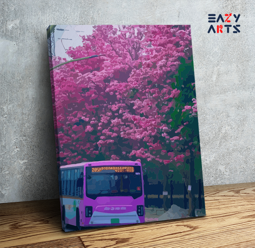 Bangalore Blossom Street Paint by Numbers Kit