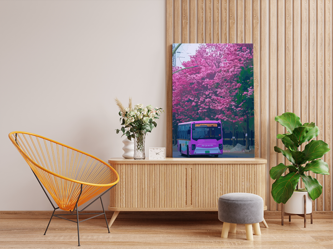 Bangalore Blossom Street Paint by Numbers Kit