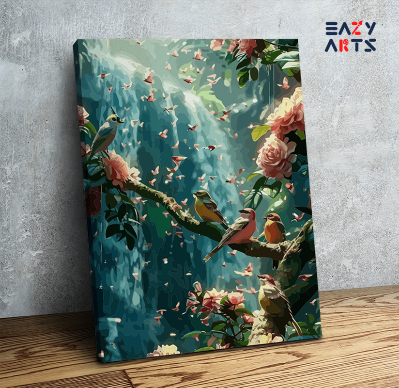Enchanted Forest Birds Paint by Numbers Kit