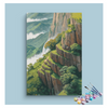 Eazy Arts Mountain Cliff Temple Paint by Numbers Kit