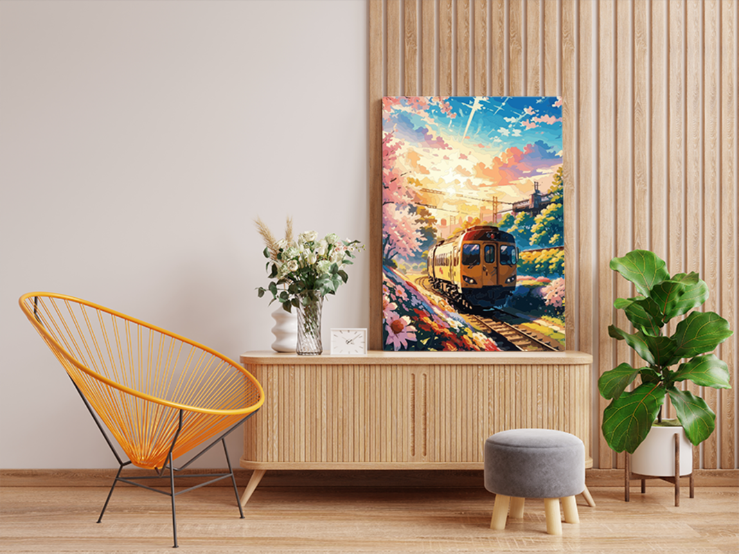 Sunset Train Journey Paint by Numbers Kit