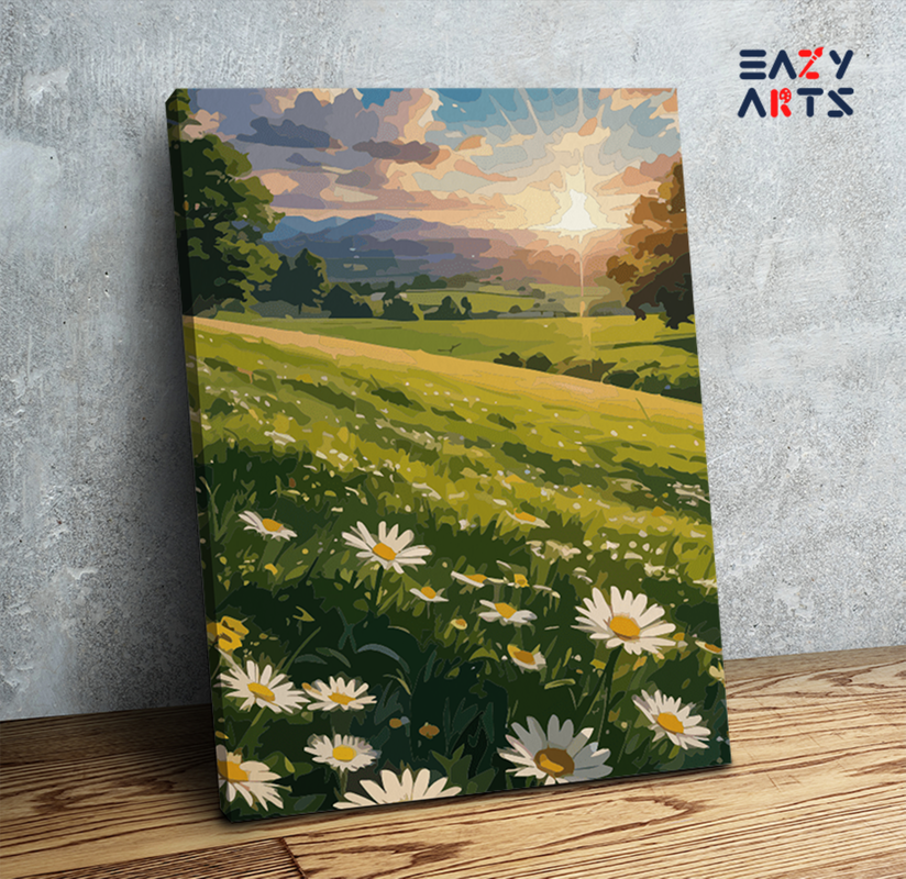 Sunset Daisy Meadow Paint by Numbers Kit