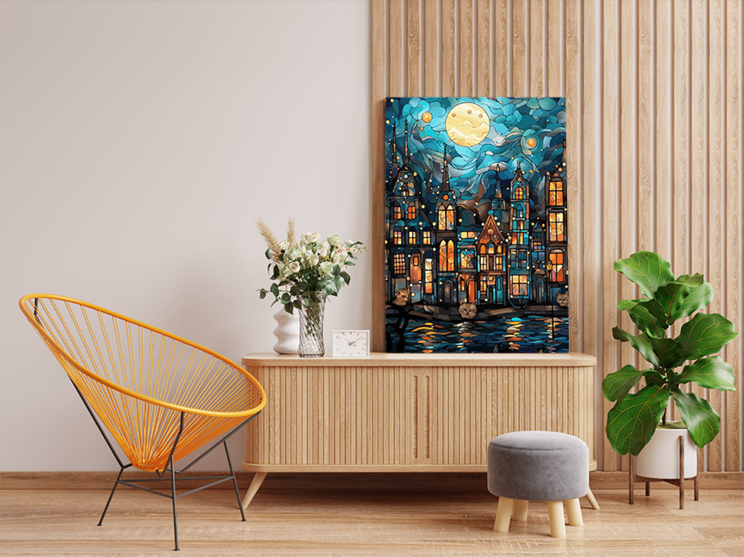 Moonlit City Dreamscape Paint by Numbers Kit