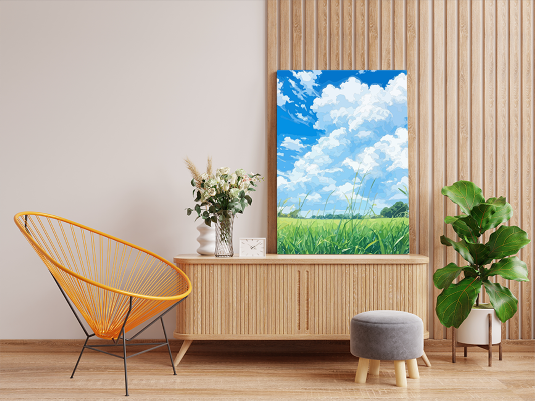 Sunny Field and Sky Paint by Numbers Kit