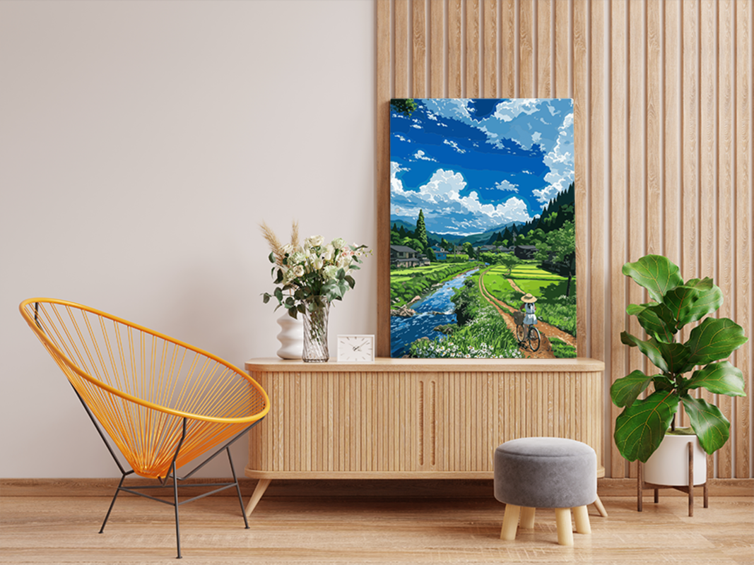 Countryside Bike Ride Paint by Numbers Kit