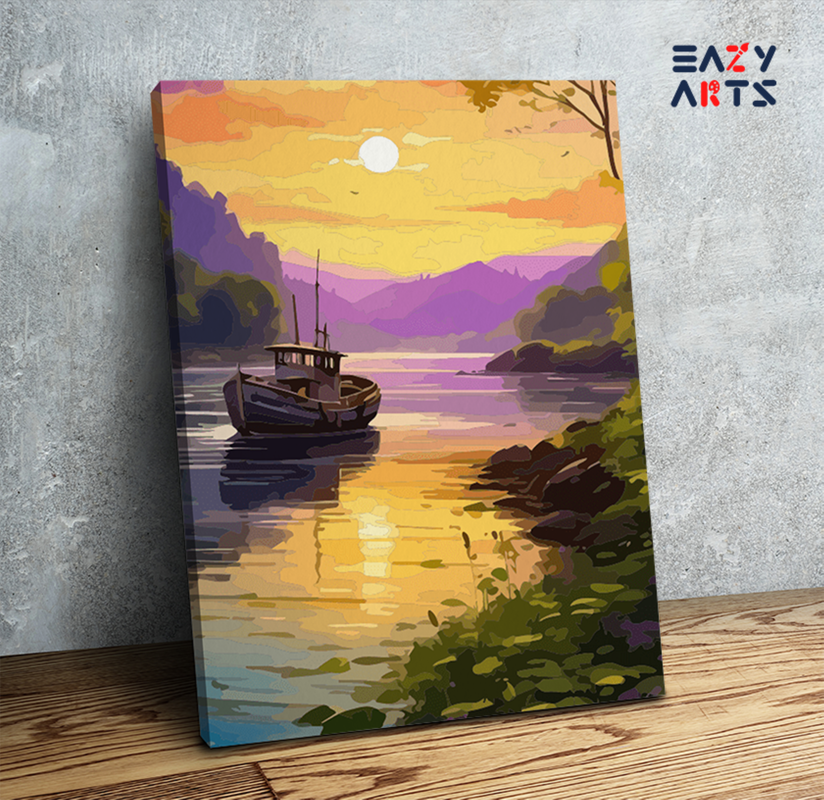 Sunset River Serenity Paint by Numbers Kit