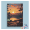 Eazy Arts Sunset Serenity by the Lake Paint by Numbers Kit