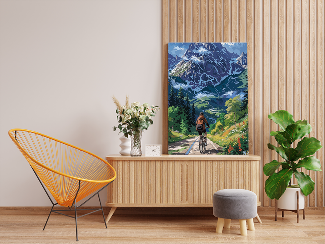 Mountain Biking Adventure Paint by Numbers Kit