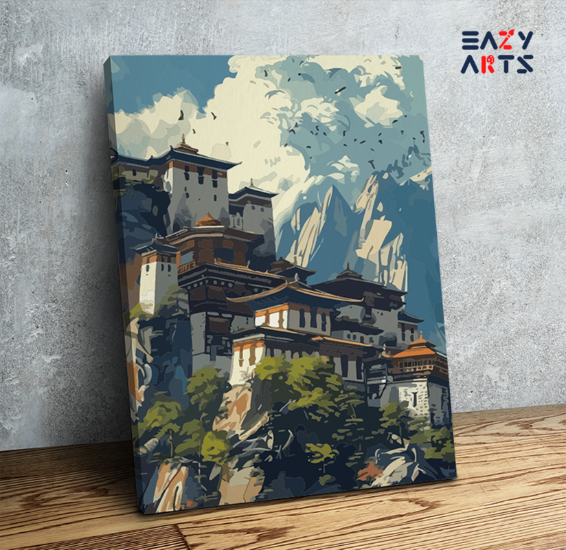 Mountain Monastery Paint by Numbers Kit