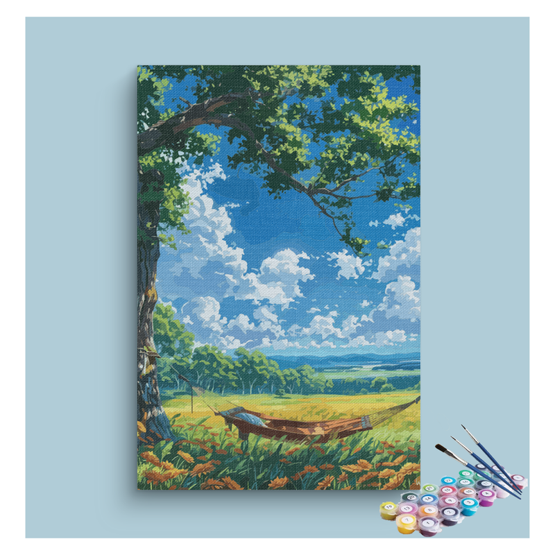 Serene Hammock Meadow Paint by Numbers Kit