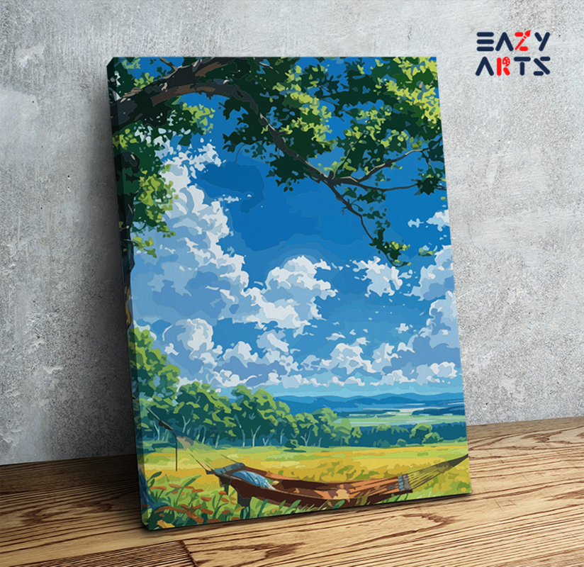 Serene Hammock Meadow Paint by Numbers Kit