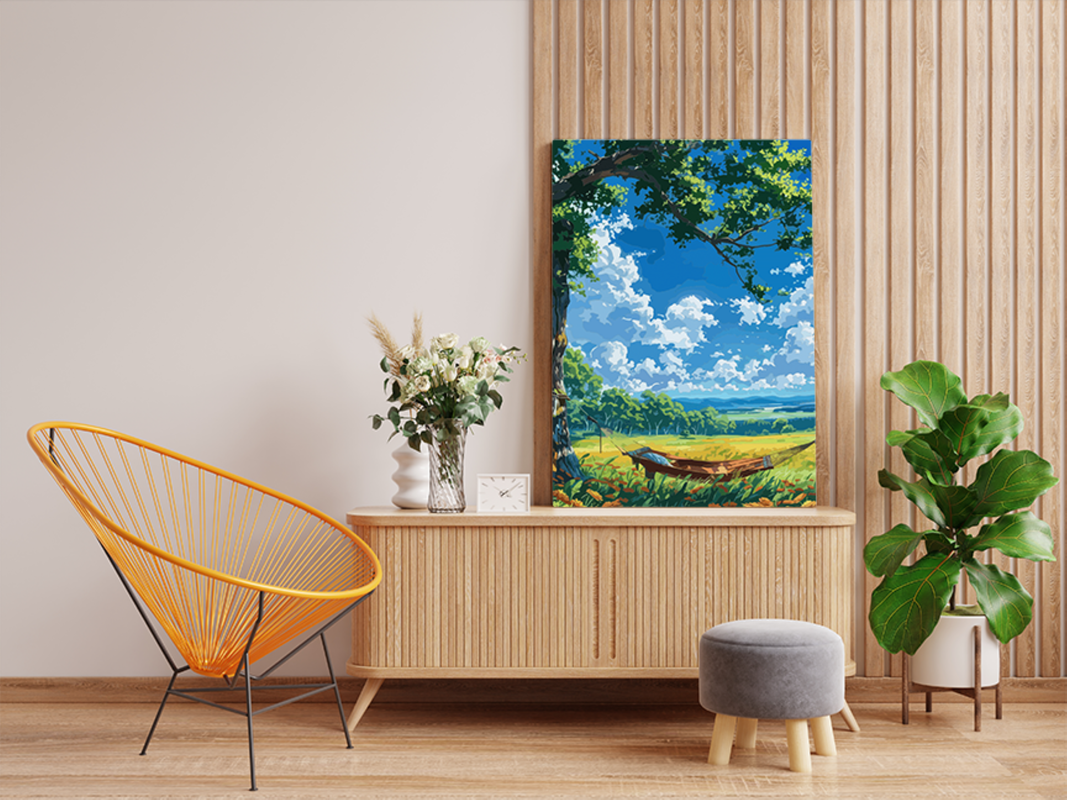 Serene Hammock Meadow Paint by Numbers Kit