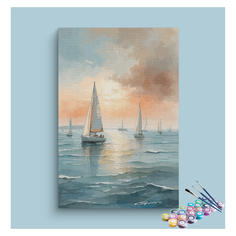 Sailing at Sunset Paint by Numbers Kit