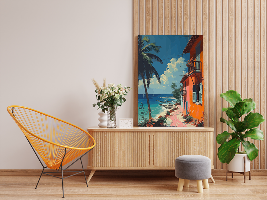 Tropical Coastal Escape Paint by Numbers Kit