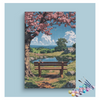 Eazy Arts Cherry Blossom Bench View Paint by Numbers Kit