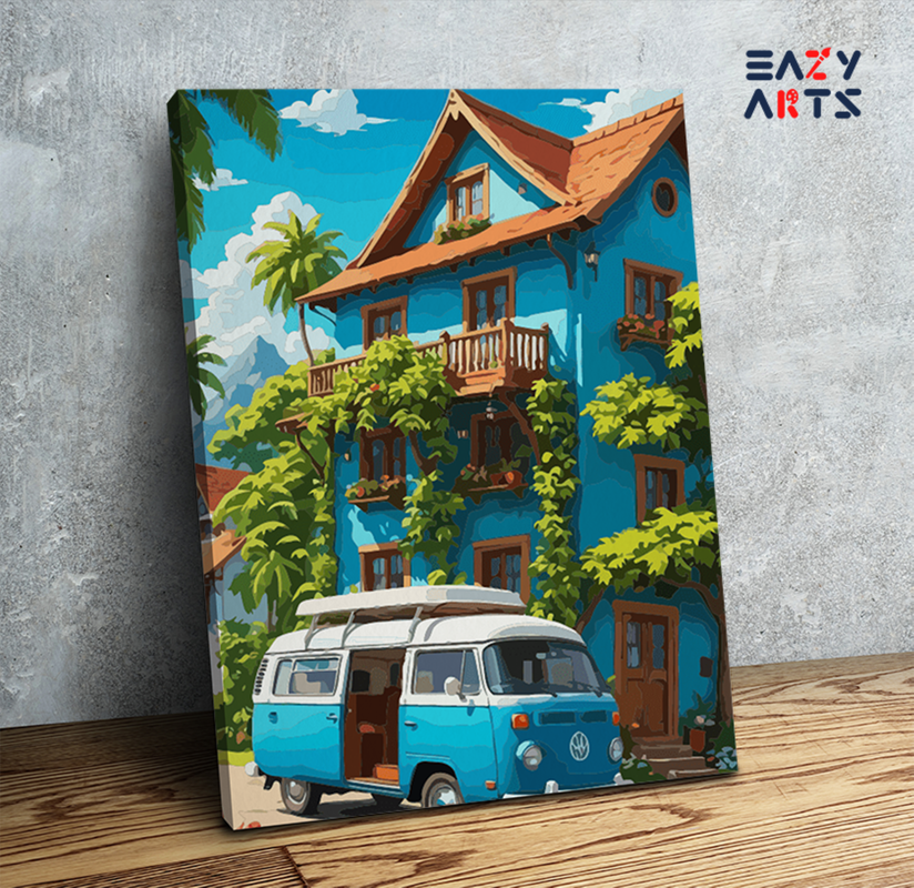Sunny Getaway Van Life Paint by Numbers Kit