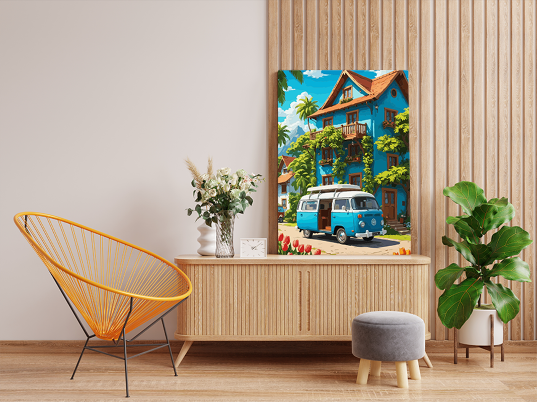 Sunny Getaway Van Life Paint by Numbers Kit