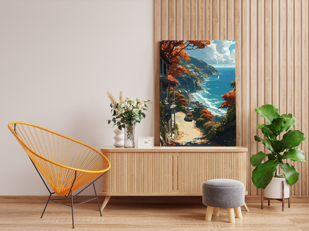 Autumn Coastal Drive Paint by Numbers Kit