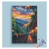 Eazy Arts Evening Lantern Railway Paint by Numbers Kit
