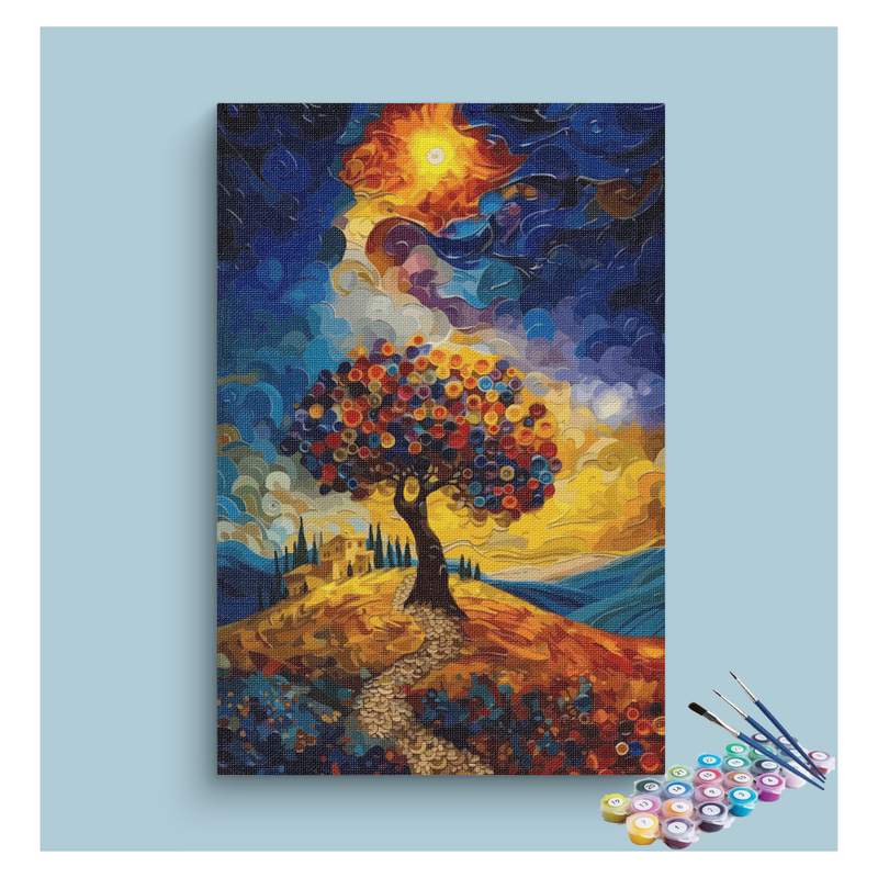 Abstract Dream Tree Paint by Numbers Kit