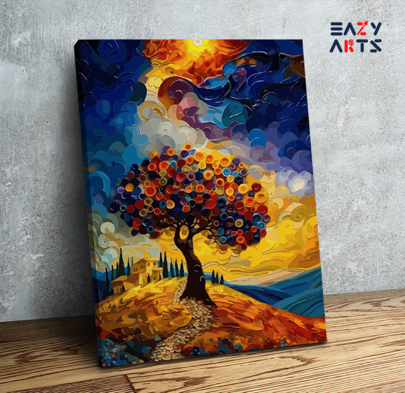 Abstract Dream Tree Paint by Numbers Kit