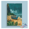Eazy Arts Rainy Shoreline Boats Paint by Numbers Kit