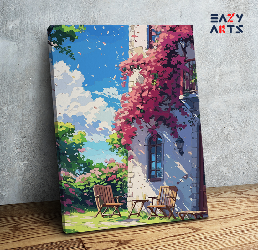 Sunny Garden Terrace Paint by Numbers Kit