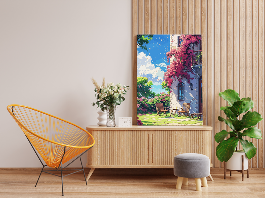 Sunny Garden Terrace Paint by Numbers Kit