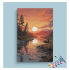 Eazy Arts River Sunset Serenity Paint by Numbers Kit