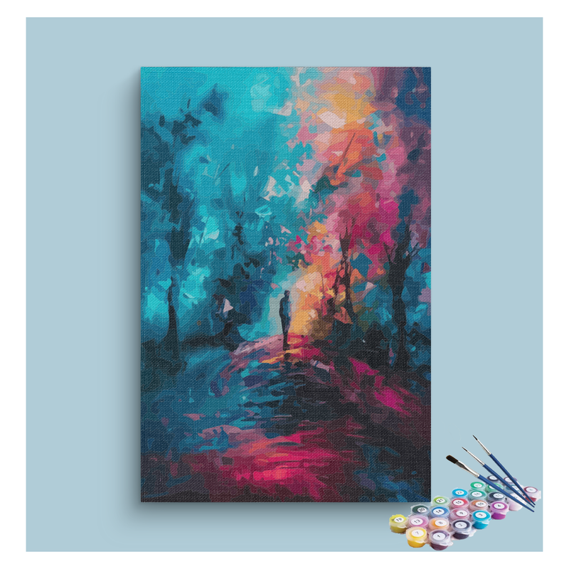 Abstract Night Walk Paint by Numbers Kit