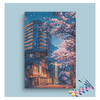 Eazy Arts Cherry Blossom City Lights Paint by Numbers Kit