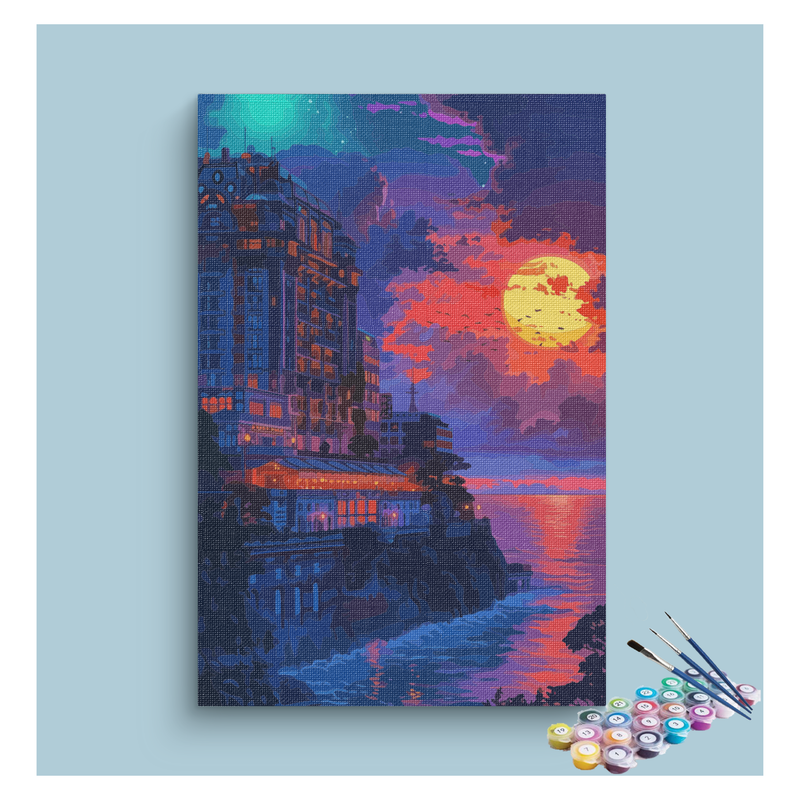 Seaside Sunset Glow Paint by Numbers Kit