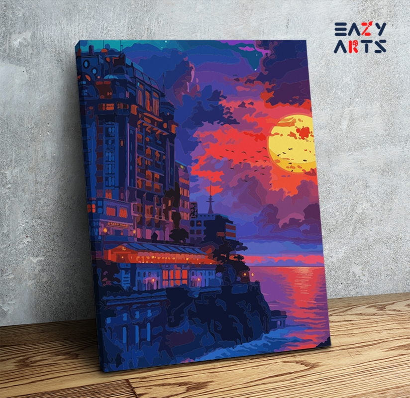 Seaside Sunset Glow Paint by Numbers Kit