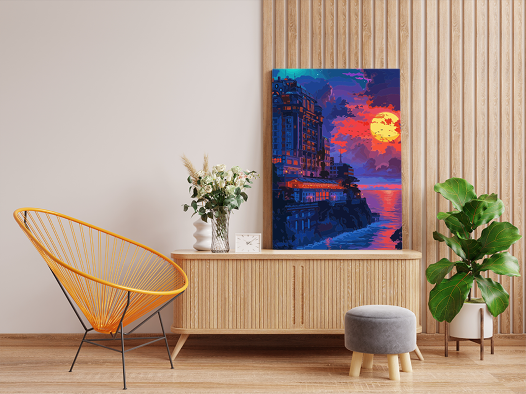Seaside Sunset Glow Paint by Numbers Kit