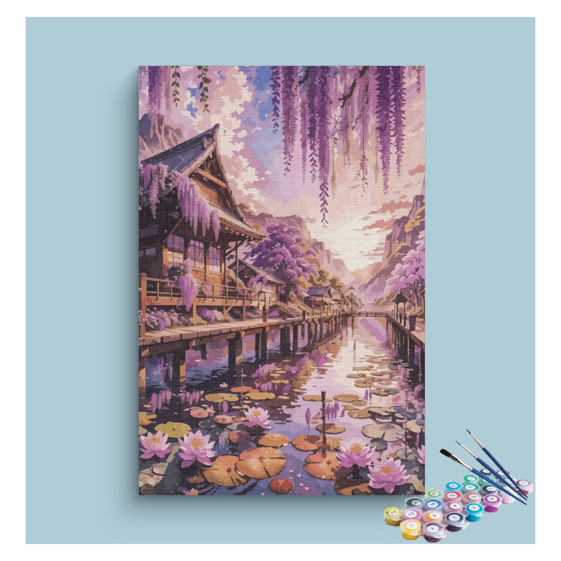 Wisteria Dream Water Garden Paint by Numbers Kit