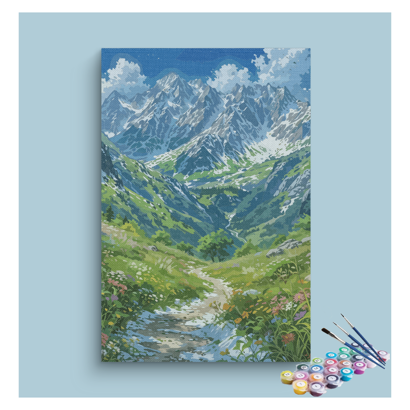 Alpine Mountain Trail Paint by Numbers Kit