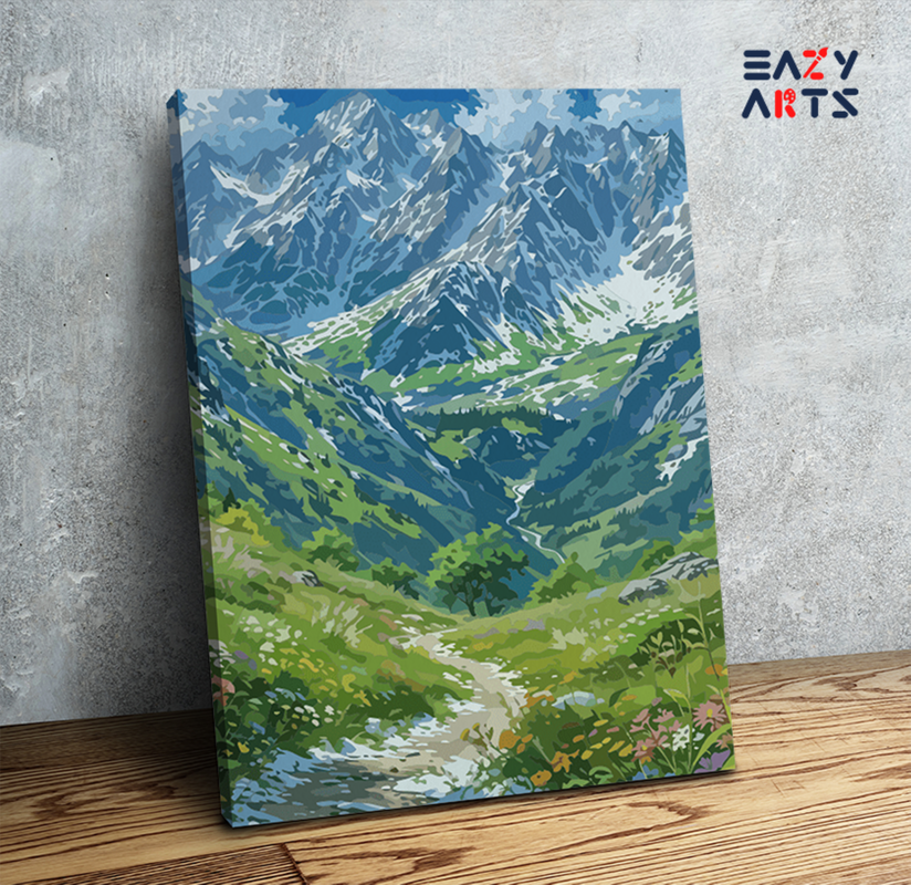 Alpine Mountain Trail Paint by Numbers Kit