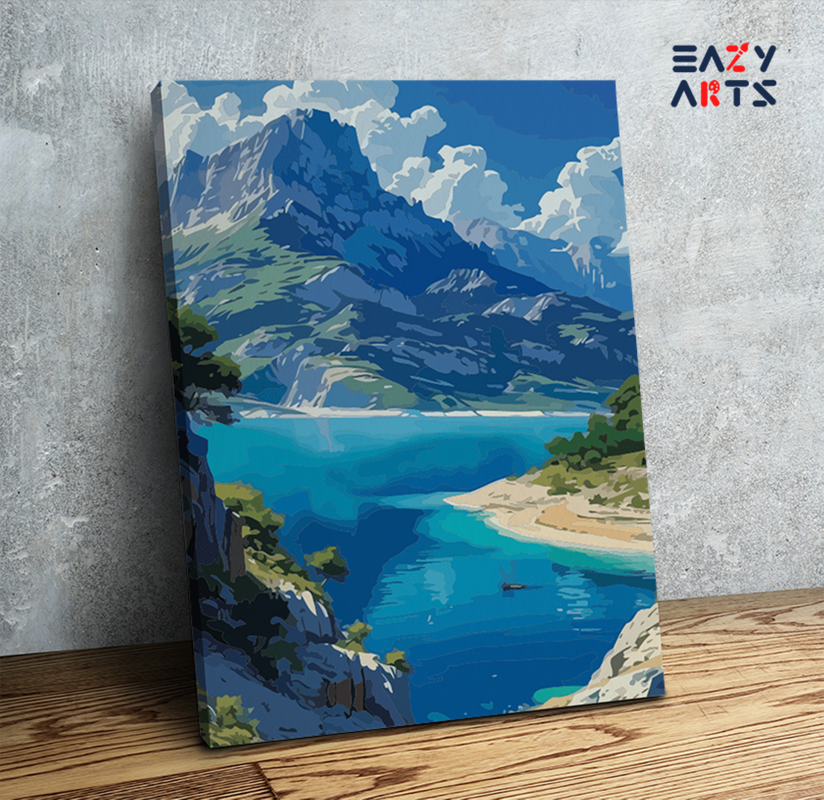 Majestic Mountain with Lake Paint by Numbers Kit