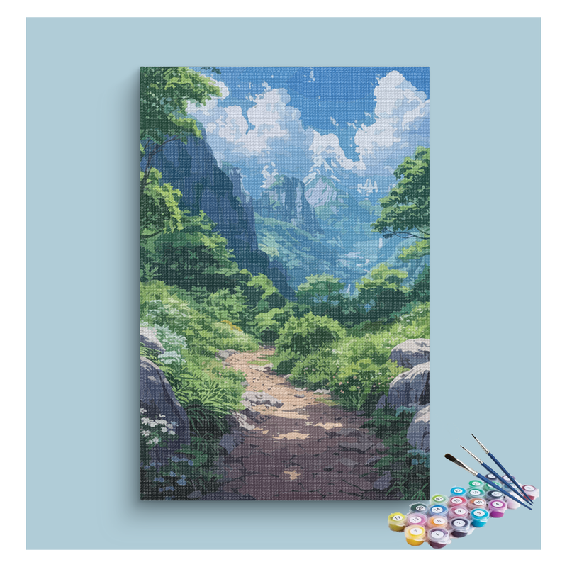 Tranquil Mountain Path Paint by Numbers Kit